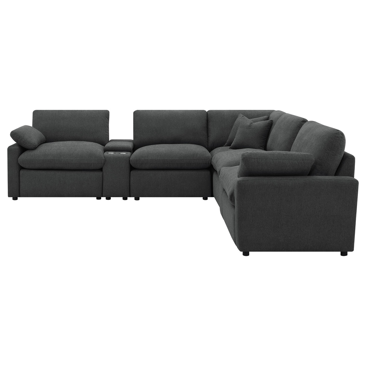 Collins Dark Gray 7-Piece Modular Power Reclining Sectional