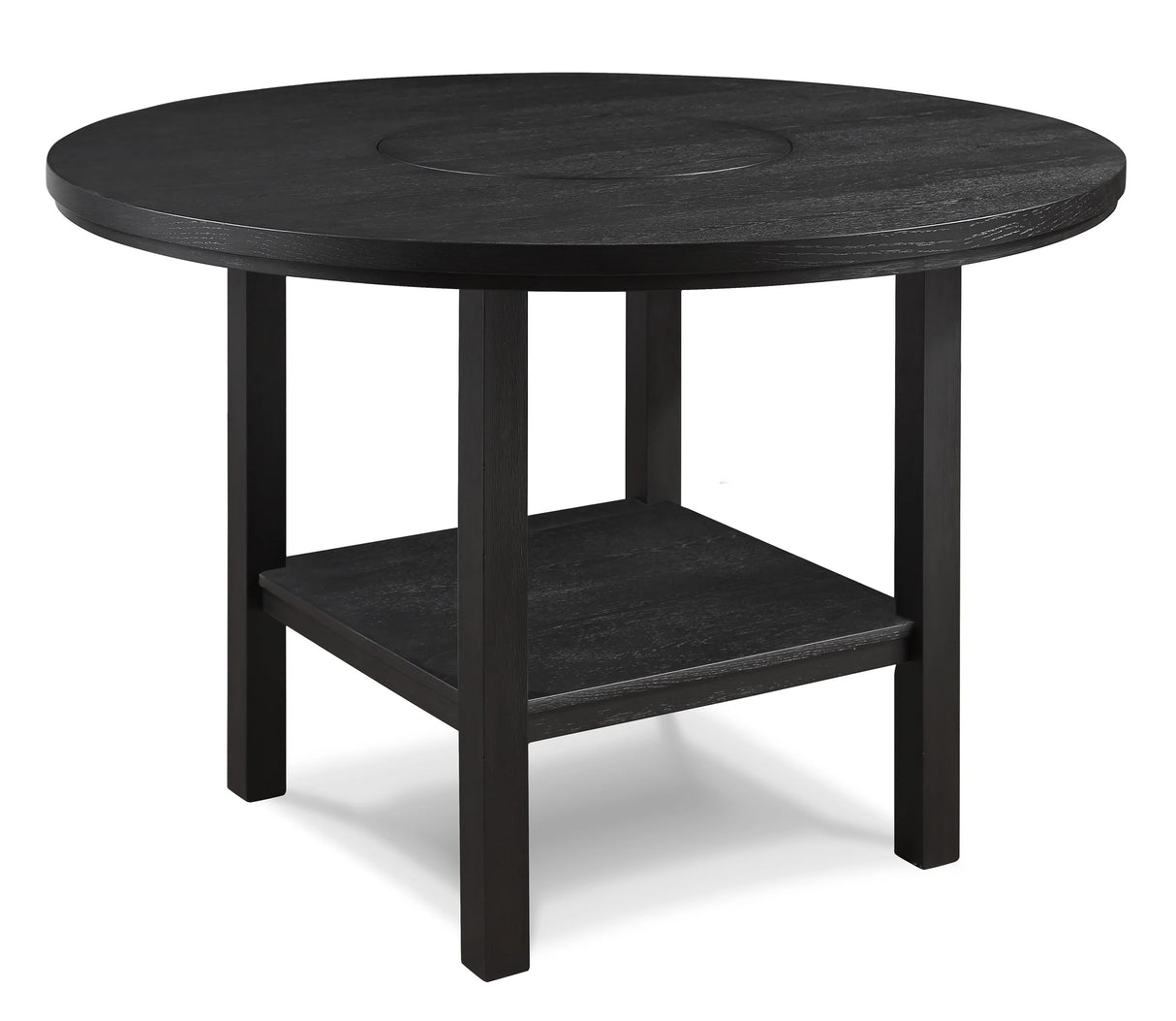 Guthrie Charcoal Round Counter Height Set with Lazysusan