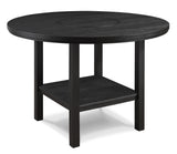 Guthrie Charcoal Round Counter Height Set with Lazysusan