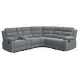 David Smoke 3-Piece Upholstered Motion Sectional with Pillow Arms