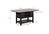 Frey Black/Gray Counter Height Table
