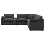 Collins Dark Gray 6-Piece Modular Power Reclining Sectional