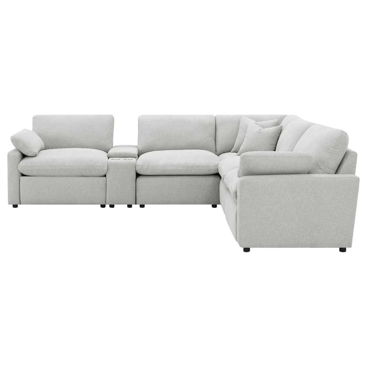 Collins Gray 6-Piece Modular Power Reclining Sectional