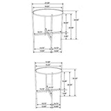 Malka Dark Brown and Gold 2-Piece Round Nesting Table