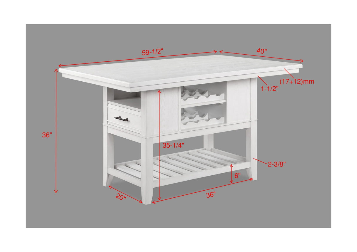 Wendy White Counter Height Table