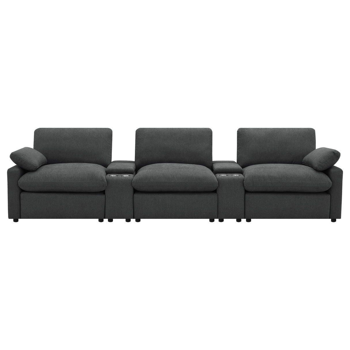 Collins Dark Gray 5-Piece Power Reclining Home Theater Seating