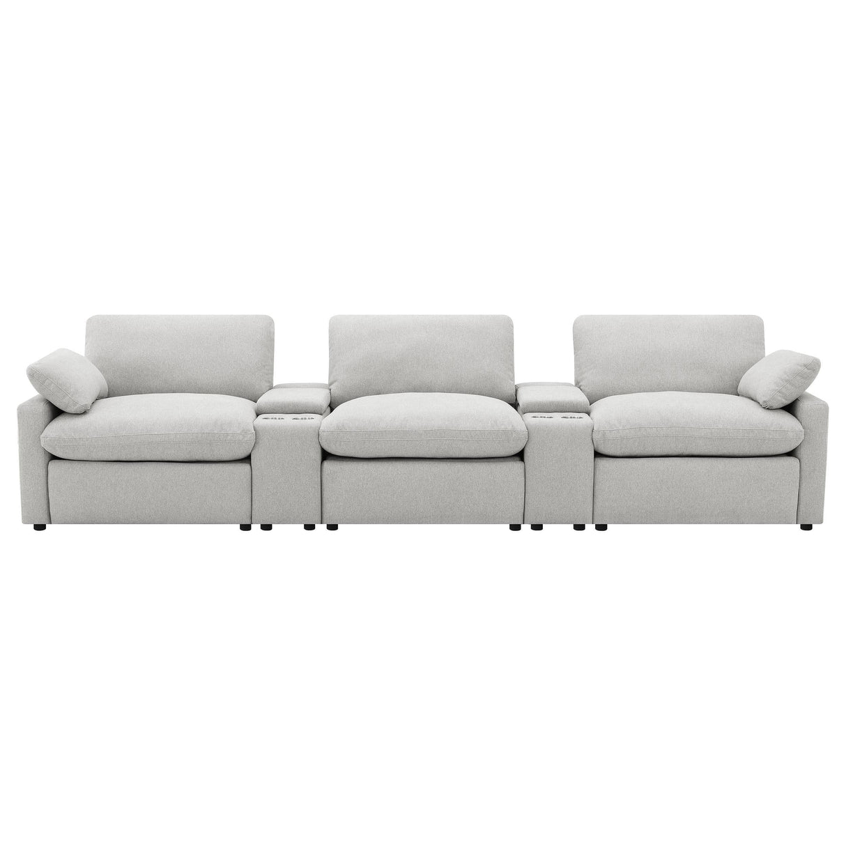 Collins Gray 5-Piece Power Reclining Home Theater Seating