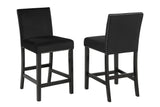 Lennon Black Velvet 5-Piece Counter Height Dining Set