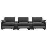 Collins Dark Gray 5-Piece Power Reclining Home Theater Seating