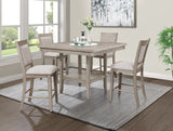Fulton White Oak Counter Height Dining Table with Lazy Susan