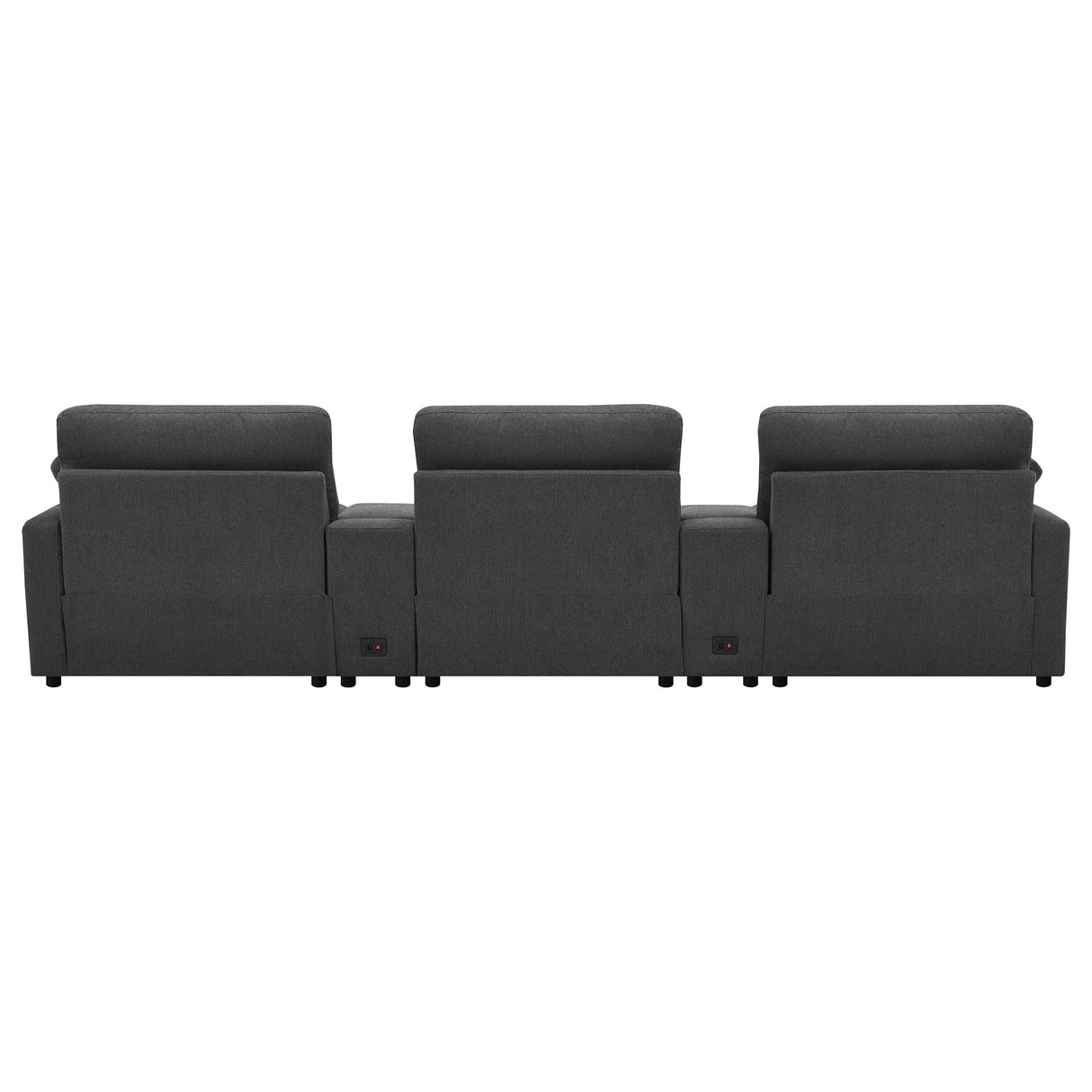 Collins Dark Gray 5-Piece Power Reclining Home Theater Seating