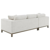 Geneva Sand Boucle Upholstered Sectional Chaise Sofa