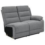 David Smoke 3-Piece Upholstered Motion Sectional with Pillow Arms