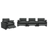 Collins Dark Gray 5-Piece Power Reclining Home Theater Seating