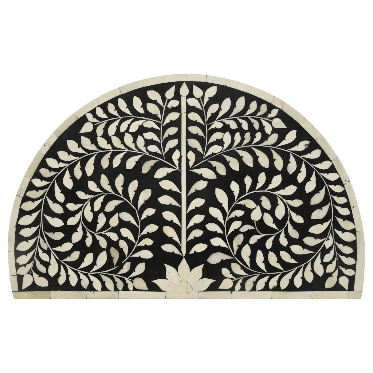 Zakiya Black and White 2-Piece Demilune Nesting Table