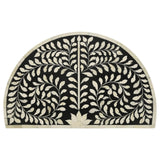 Zakiya Black and White 2-Piece Demilune Nesting Table