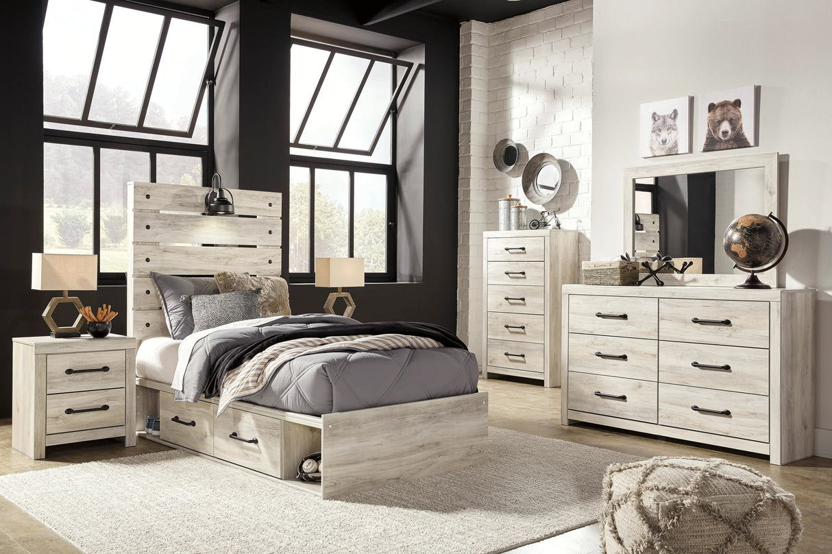 Cambeck Whitewash Youth Panel Bedroom Set