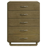 Amsbury Nutmeg 5-Drawer Chest