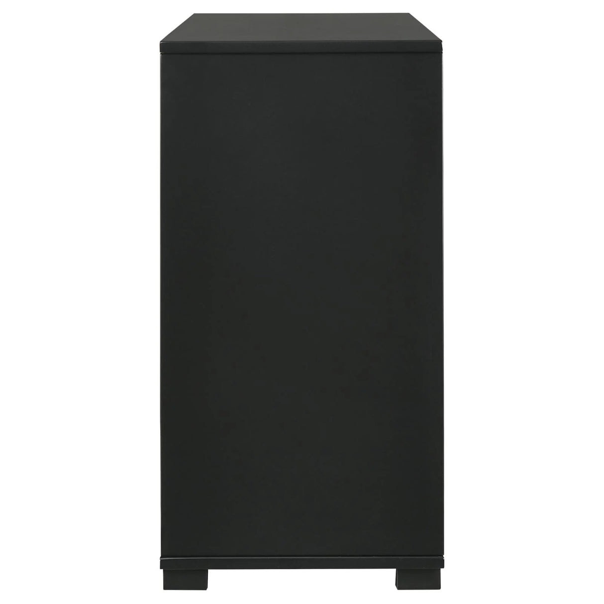 Blacktoft Black 6-Drawer Dresser with Mirror