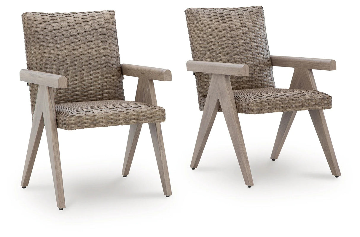 Cliff Trails Beige Outdoor Arm Chair