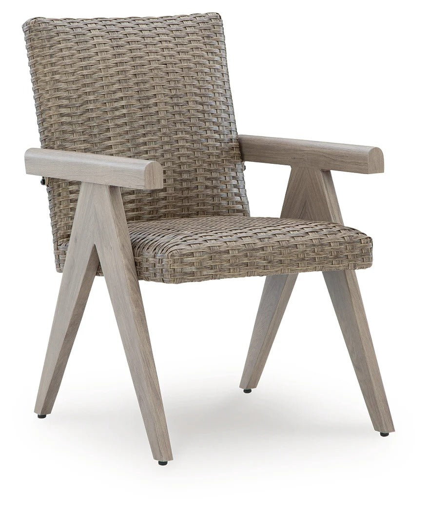 Cliff Trails Beige Outdoor Arm Chair