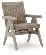 Cliff Trails Beige Outdoor Rocking Arm Chair