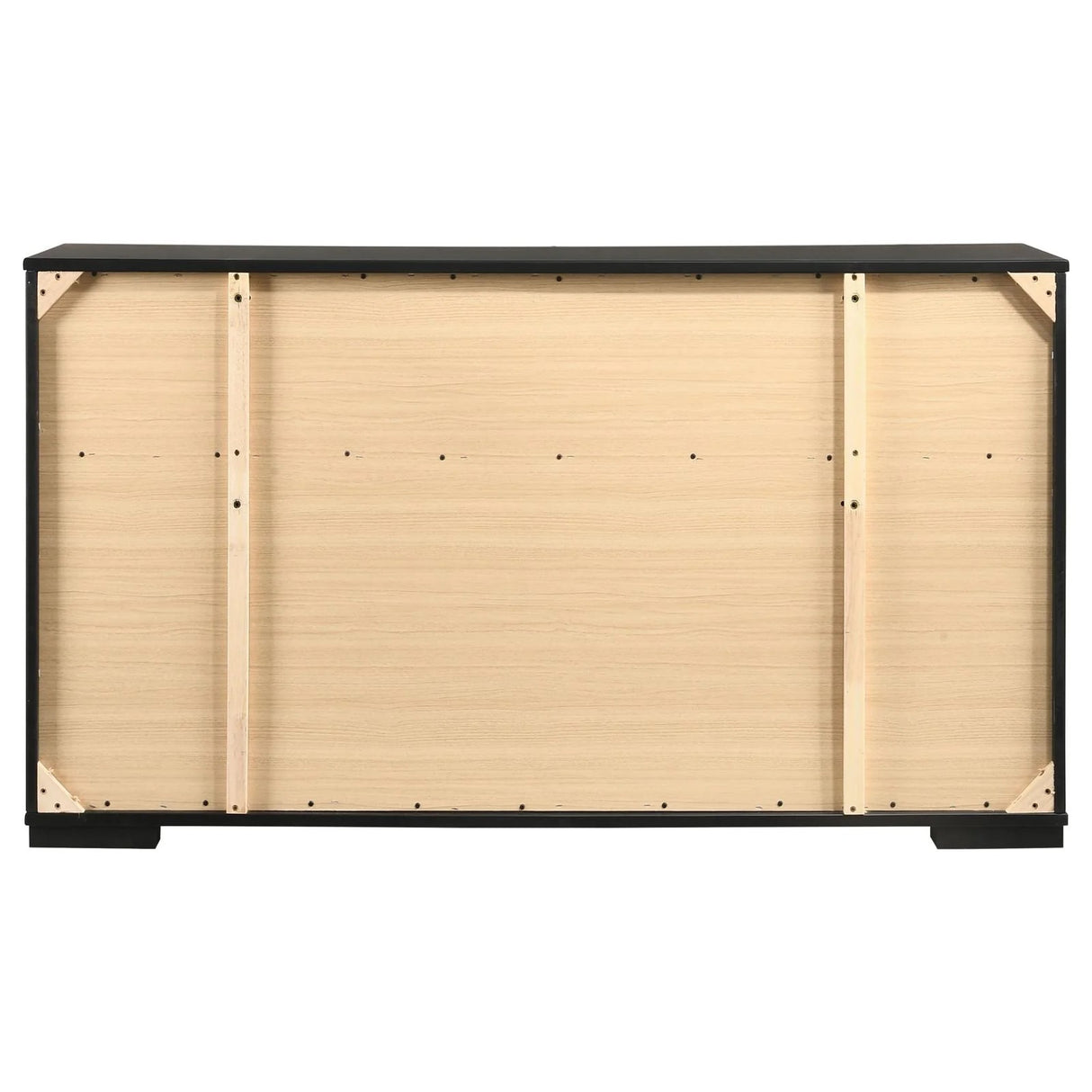 Blacktoft Black 6-Drawer Dresser with Mirror