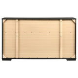 Blacktoft Black 6-Drawer Dresser with Mirror
