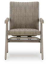 Cliff Trails Beige Outdoor Rocking Arm Chair