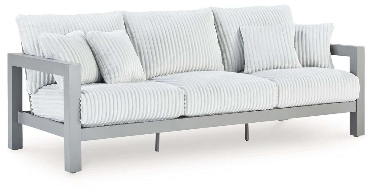 Hurley Park Gray Outdoor Sofa with Cushion