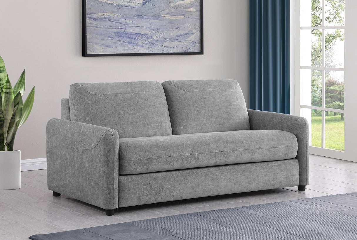 Rylie Gray Upholstered Sofa Sleeper with Queen Mattress