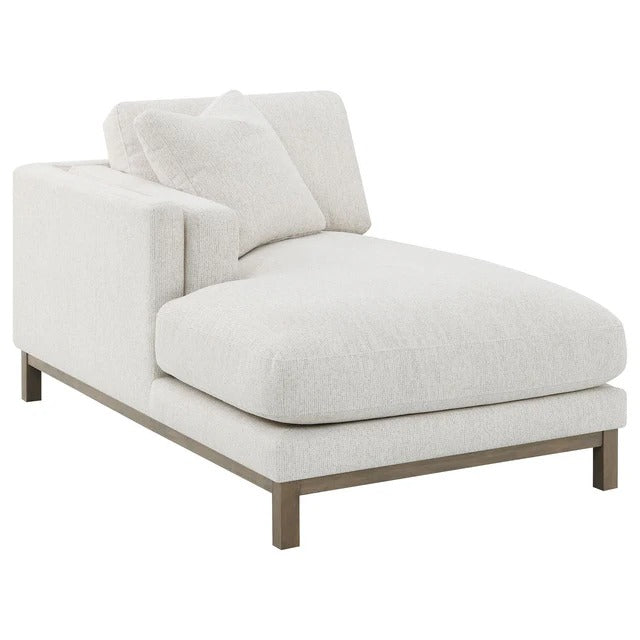 Geneva Sand Boucle Upholstered Sectional Chaise Sofa