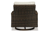 Paradise Trail Medium Brown Swivel Lounge Chair