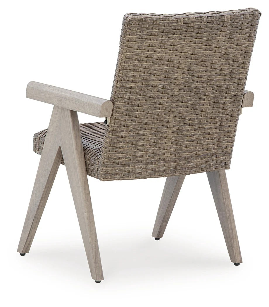 Cliff Trails Beige Outdoor Arm Chair