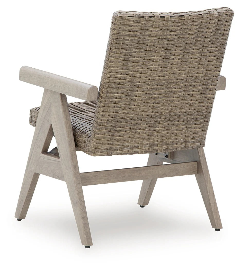 Cliff Trails Beige Outdoor Rocking Arm Chair