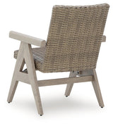 Cliff Trails Beige Outdoor Rocking Arm Chair
