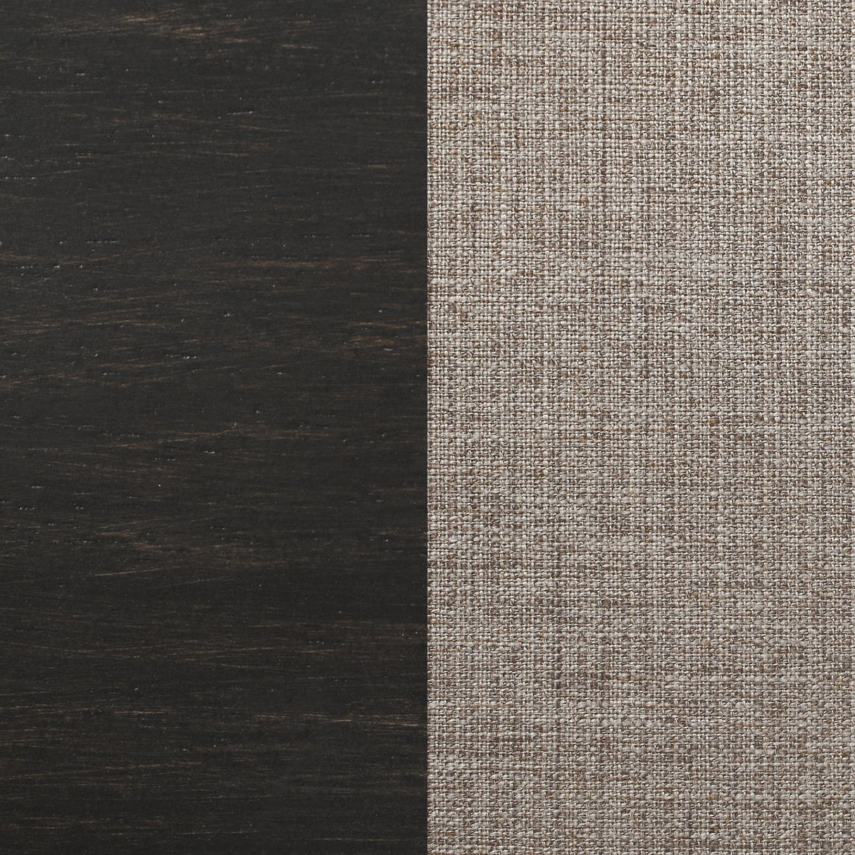 Bridget Stone Brown Upholstered Dining Bench and Charcoal Sandthrough