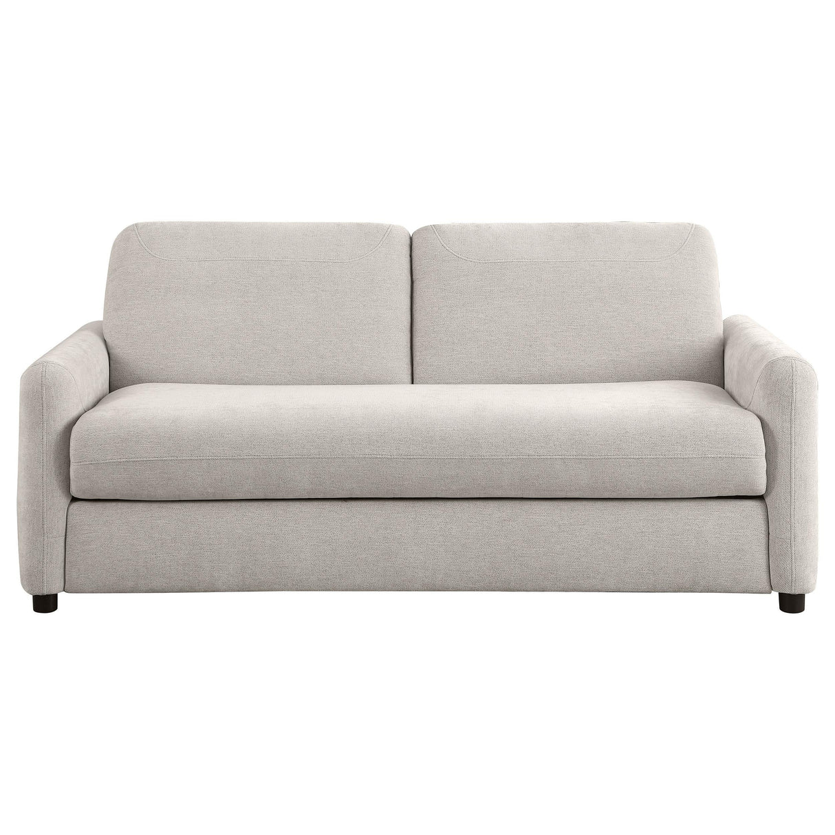 Rylie Beige Upholstered Sofa Sleeper with Queen Mattress
