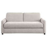 Rylie Beige Upholstered Sofa Sleeper with Queen Mattress