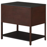 Zimmerlee Rust Brown 2-Drawer Side Table with Shelf