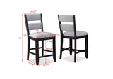 Frey Black/Gray Counter Height Dining Set