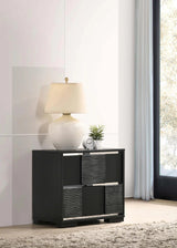 Blacktoft Black 2-Drawer Nightstand