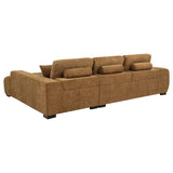 Octavia Amber Fabric Upholstered Sectional Chaise Sofa