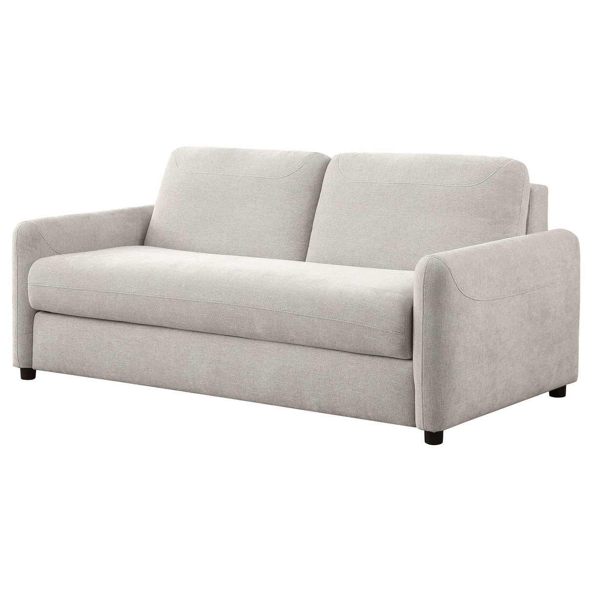 Rylie Beige Upholstered Sofa Sleeper with Queen Mattress