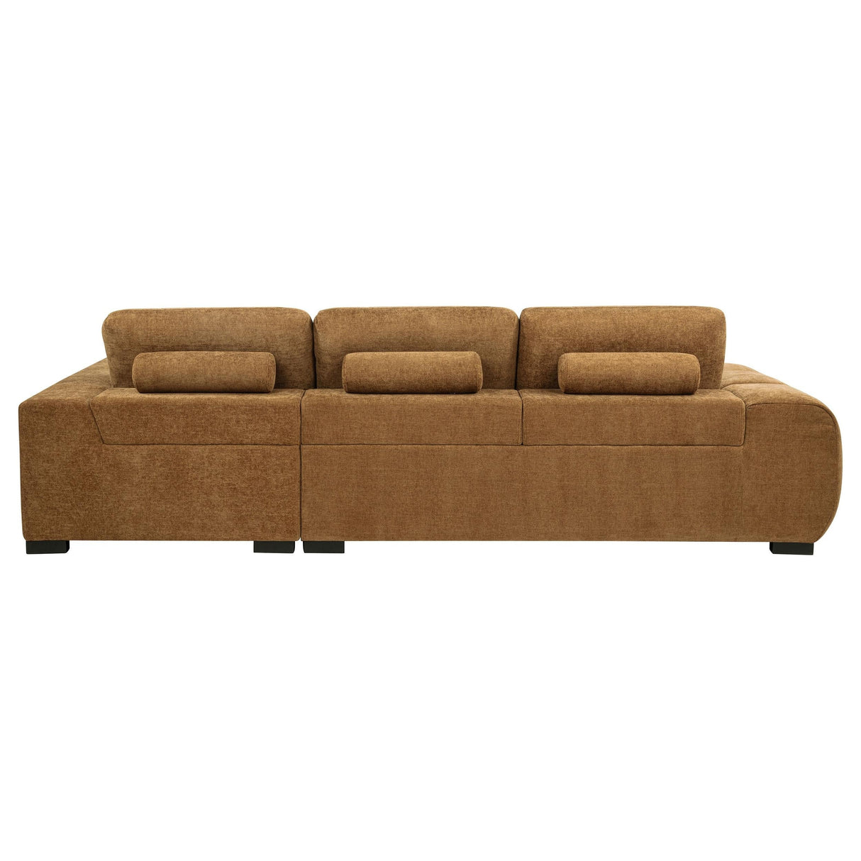Octavia Amber Fabric Upholstered Sectional Chaise Sofa