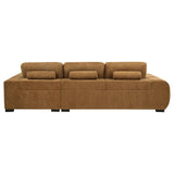 Octavia Amber Fabric Upholstered Sectional Chaise Sofa