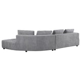 Toscano Gray 134-inch Upholstered Sectional Sofa
