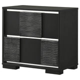Blacktoft Black 2-Drawer Nightstand