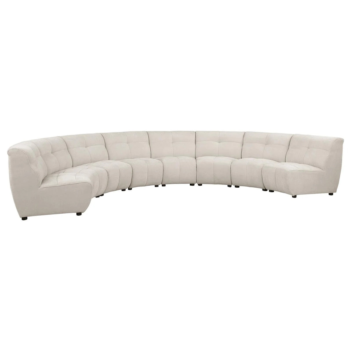 Charlotte Ivory Upholstered 8-piece Curved Modular Sectional Sofa