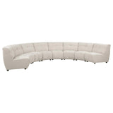 Charlotte Ivory Upholstered 8-piece Curved Modular Sectional Sofa